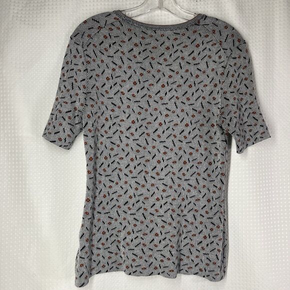 MM Lafleur The Choe Sprinkle Knit Short Sleeve Crew Neck Top Fall Office Size M - Picture 6 of 9